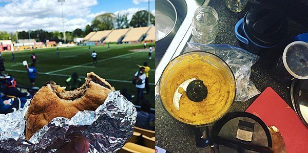 Cheeseburger at Atlanta 7s and Homemade Mashed Potatoes