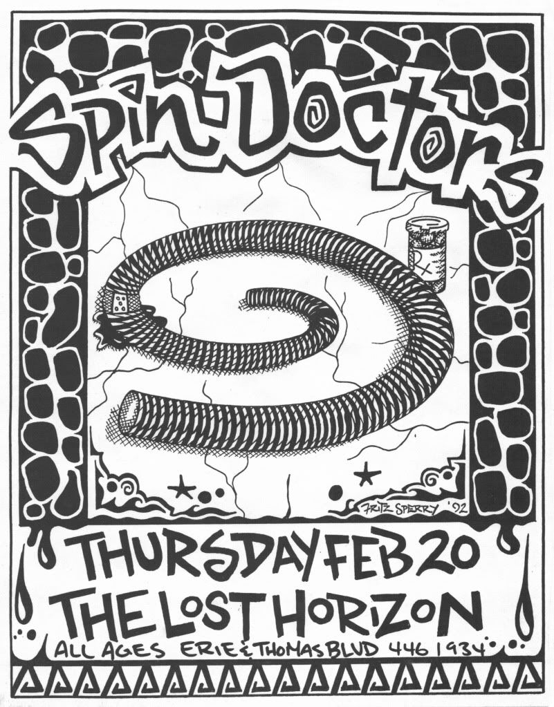 Tour Poster From 1991 with Open Area For Venue Insert