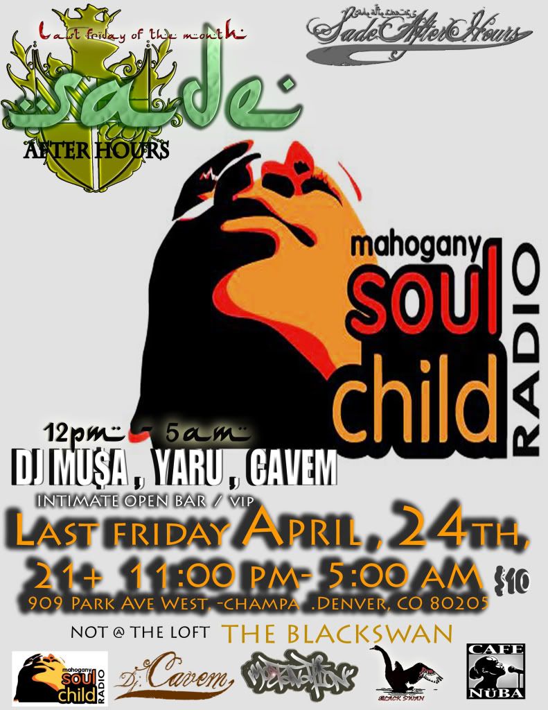 SADE AFTER HOURS IS THE LAST FRIDAY @
