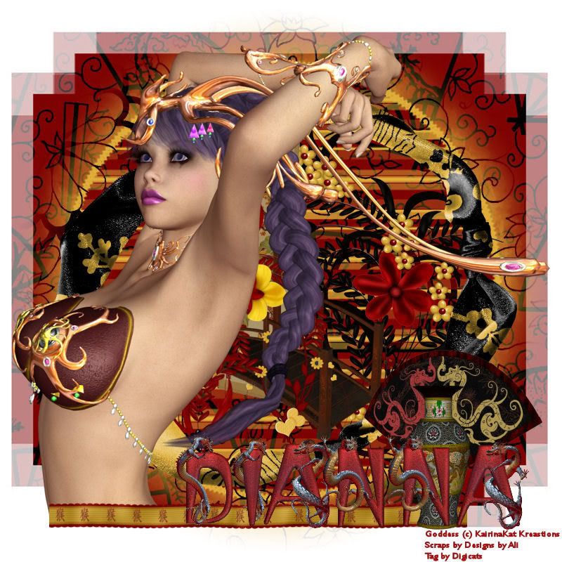 Asian Goddess I am using Shades of the Orient scrap kit from Designs by 
