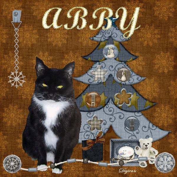 A Holly Daze tag for Abby