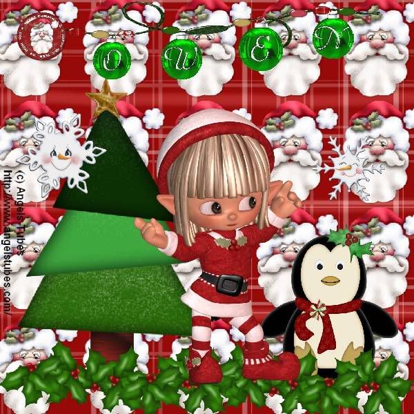 Elves,Santa,Penguins,Happy Holidays,Kids Tags