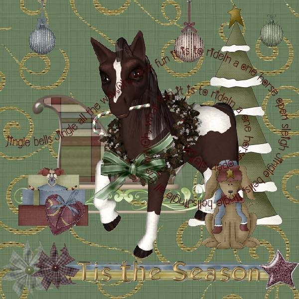 Christmas,Pony,Winter,Dog