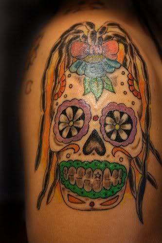 sugar skull tattoos for women. Sugar Skull Tattoos For Women.