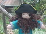 8" Pirate Doll- Free Shipping