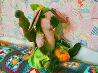 Florence Pumpkin-tale, The Ultimate 23" tall Bunny Fairy, Custom order Florence Pumpkin-tale, The Ultimate 23" tall Bunny Fairy, Custom order
