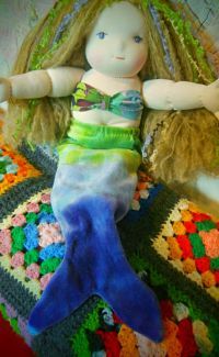 Custom Mermaid Outfit for Your Waldorf Doll, Choose Colors and Size Custom Mermaid Outfit for Your Waldorf Doll, Choose Colors and Size