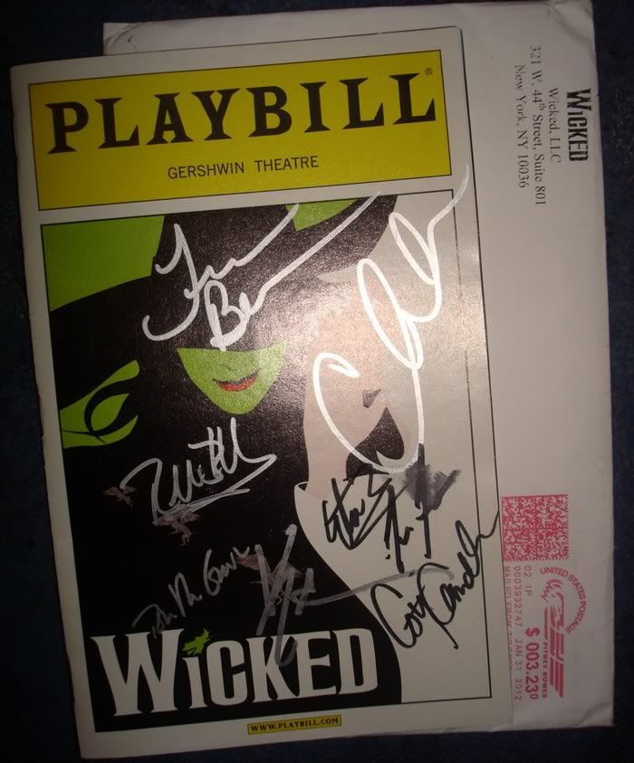 I sent a LOR on January 12th and received yesterday a signed playbill and a