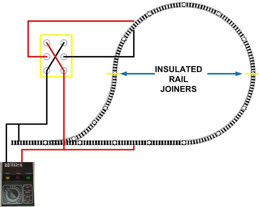 Reverse loop wiring with sub-mini toggle switches - Model Railroader 