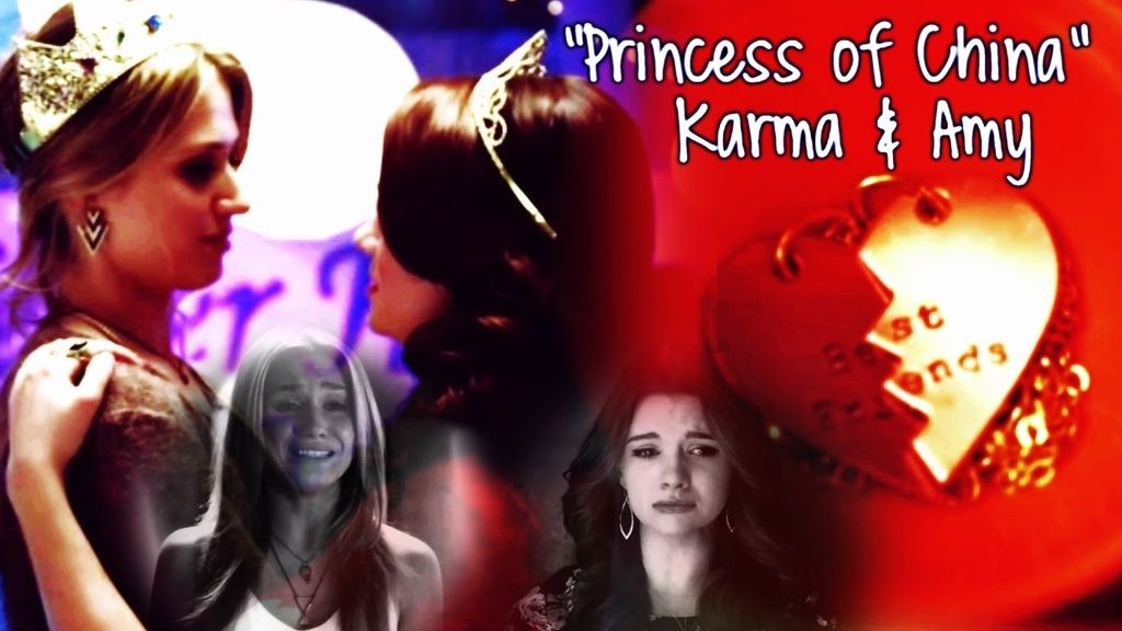 custom thumnail image for YouTube/picture of Karmy & Amy in their homecoming queen crowns dancing, a picture of the