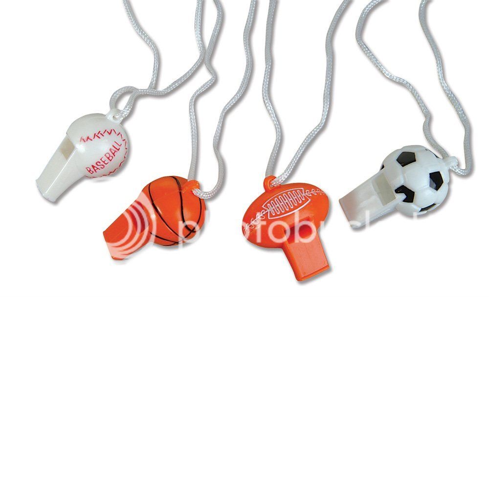 Sports Ball Whistle Necklaces Baseball Basketball Football Soccer