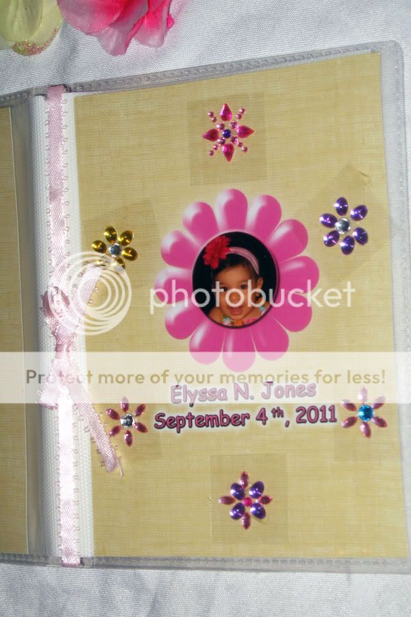 Baby Girl Custom Personalized Photo Album Handmade Flowers Pink Gift 3D Style
