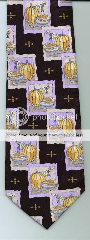 PUMPKIN PIE KEITH DANIELS 100% SILK NEW NOVELTY TIE  