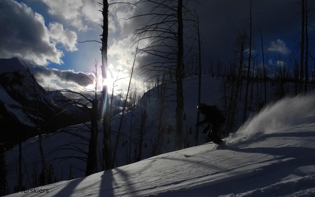 Backcountry skiing in Cooke City, MT. 