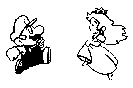 Mario And Peach Stencil gif by dancingmonkey013 | Photobucket